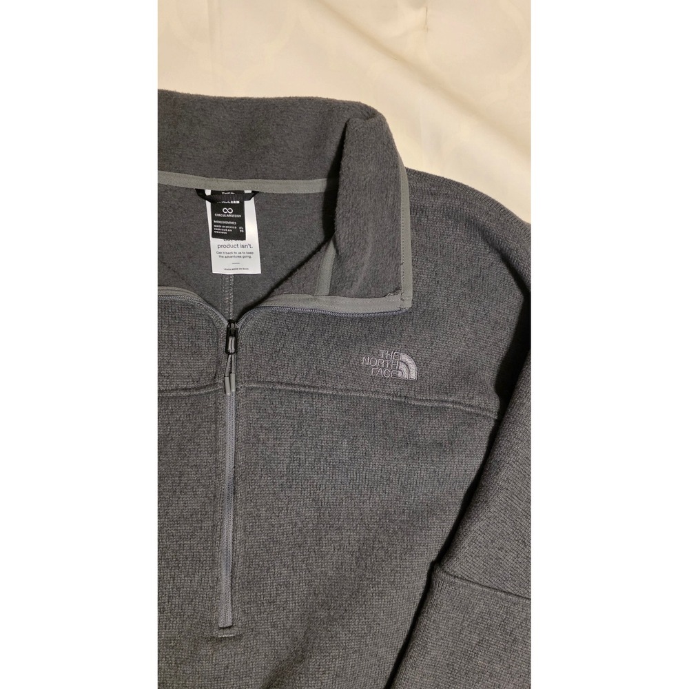 The North Face Mens XL Gray 1/4 Zip Fleece Pullover Aspen Snowmass Sweater - Picture 4 of 7